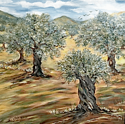 Zeytin Ağacı 30x30 cm Tüab - Ceyda Çoksezen