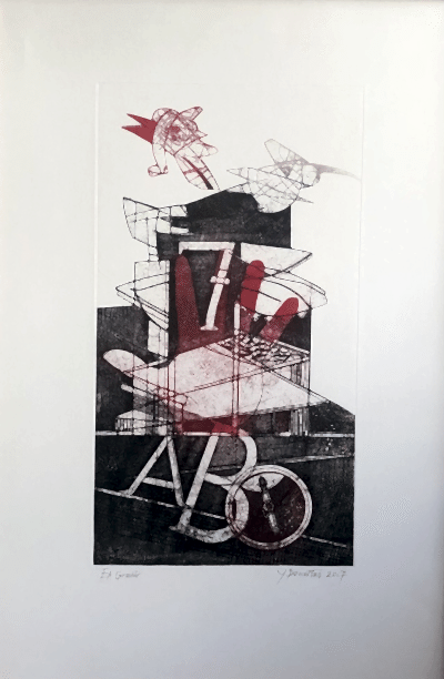  Gravür Baskı / Özgürüge yolculuk 50x70 cm - Yusuf Demirtaş