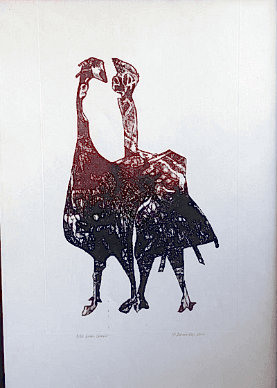  Gravür Baskı / Sevgililer 45x35 cm - Yusuf Demirtaş