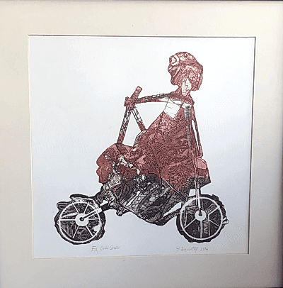  Gravür Baskı /Hamile Kadın 50x50 cm - Yusuf Demirtaş